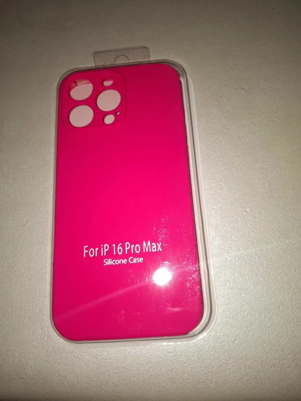 Hot Pink Silicone Case for iP 16 Pro Max